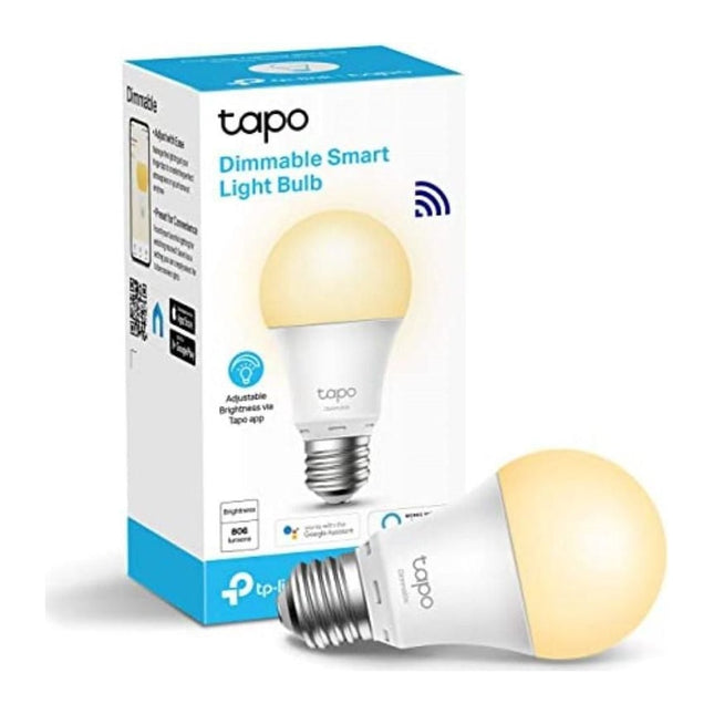 Bec inteligent Wi-Fi TP-Link Tapo L510E, E27, 8.7 W, 806 lm, lumina calda 2700K, dimabil