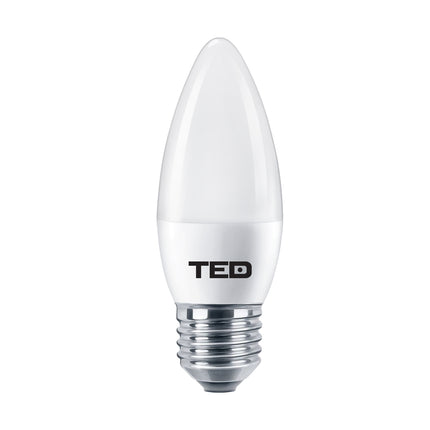 Bec LED E27, 7W lumanare 2700K C37 530lm, TED