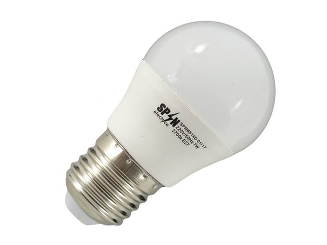 Bec led sferic 5W E14 alb rece