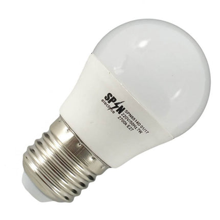 Bec led sferic 5W E27 alb rece G45