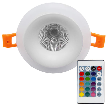 Bec LED spot, 8W 6400K RGB si telecomanda, TED