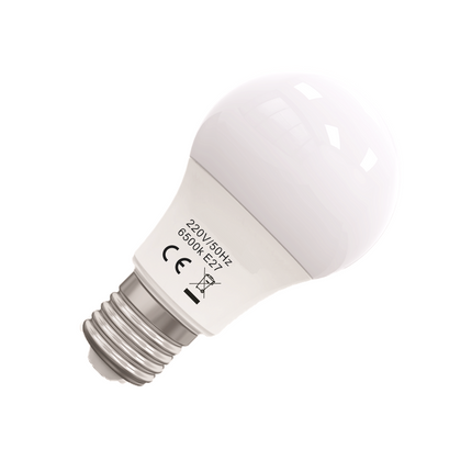 Bec Led Eco E27, model glob A55, 5W, 6400K, lumina rece