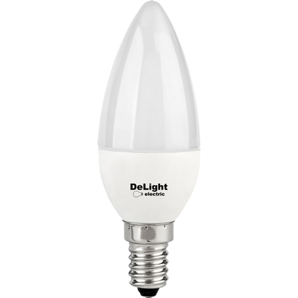 Bec Led Lumanare E14, model C37, 6W=50W, 6500K, lumina rece