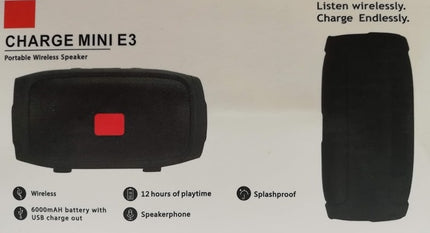 Boxa mare portabila wireless cu MP3 player / radio FM / slot USB Charge Mini E3 TED500604 - oferta