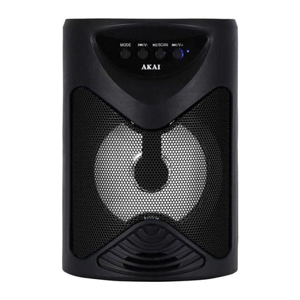 Boxa portabila Akai ABTS-704, Bluetooth 4.2, radio FM, USB, card TF, lumini LED, negru