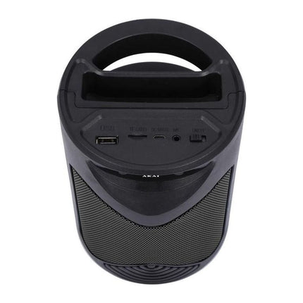Boxa portabila Akai ABTS-704, Bluetooth 4.2, radio FM, USB, card TF, lumini LED, negru - imagine 3