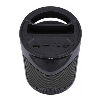 Boxa portabila Akai ABTS-704, Bluetooth 4.2, radio FM, USB, card TF, lumini LED, negru - imagine 7