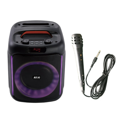 Boxa portabila Akai ABTS-V20, Bluetooth 5.0, 20 W RMS, difuzor 6.5 inch, radio FM, telecomanda, negru - imagine 3