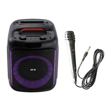 Boxa portabila Akai ABTS-V20, Bluetooth 5.0, 20 W RMS, difuzor 6.5 inch, radio FM, telecomanda, negru - imagine 6