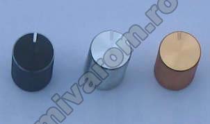 Buton potentiometru auriu 13mm metalic