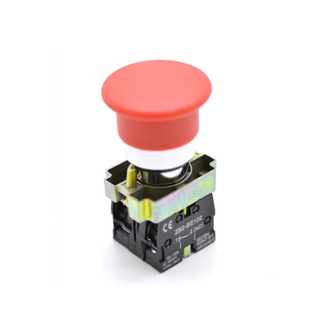 Buton motor 220V ciuperca revenire rosu