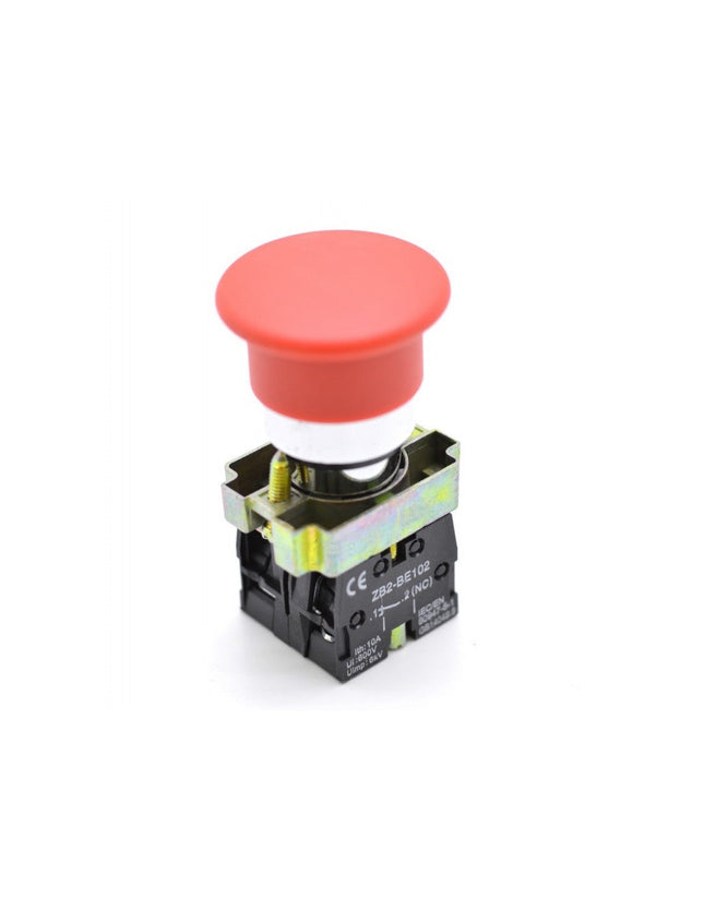 Buton motor 220V ciuperca revenire rosu - Aparataj electric
