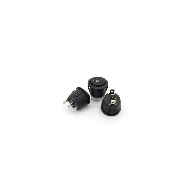 Buton intrerupator 3 POZITI I-0-II negru - Aparataj electric
