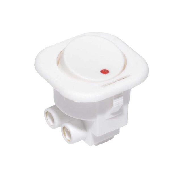Buton intrerupator patrat alb 6A 250V AC - Aparataj electric