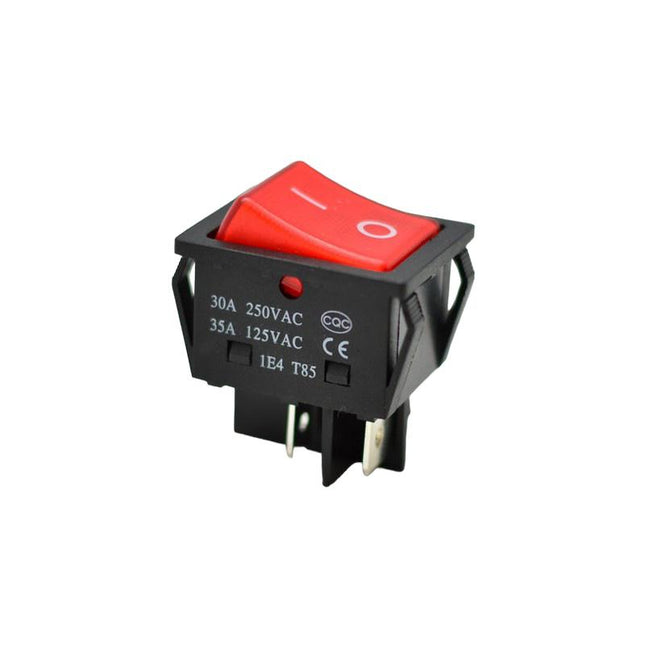 Buton intrerupator lat 30A rosu 250V - Aparataj electric