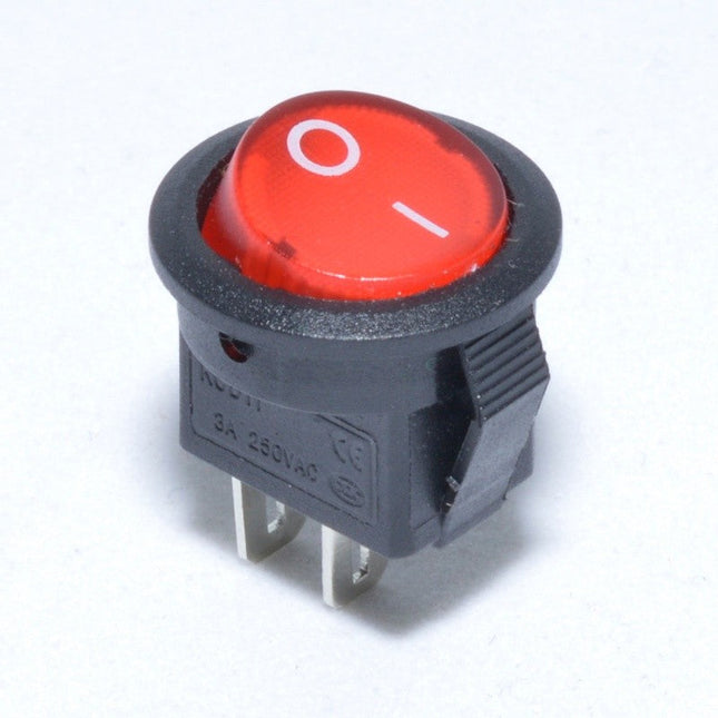 Buton intrerupator mini rosu 3A 220V - Aparataj electric