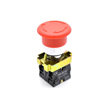 Buton motor 220V ciuperca retinere rosu