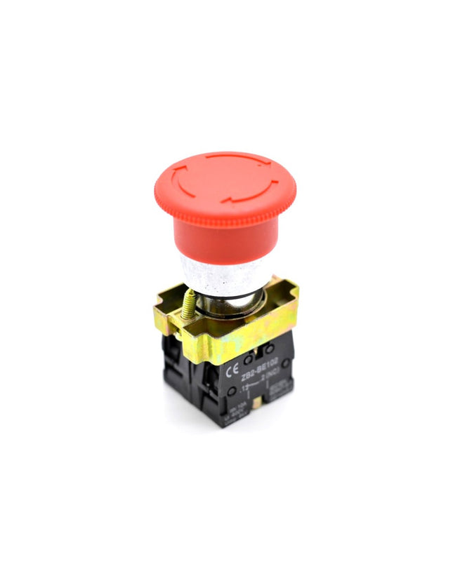 Buton motor 220V ciuperca retinere rosu - Aparataj electric