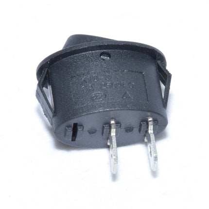 Buton intrerupator oval negru 6A 250V