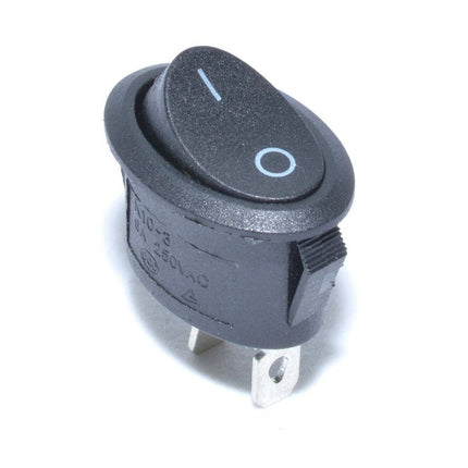 Buton intrerupator oval negru 6A 250V
