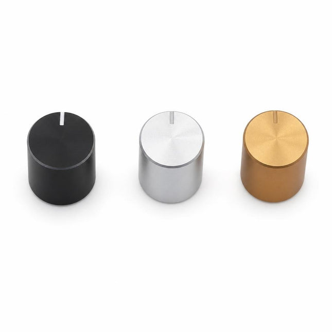 Buton potentiometru argintiu 10mm metalic