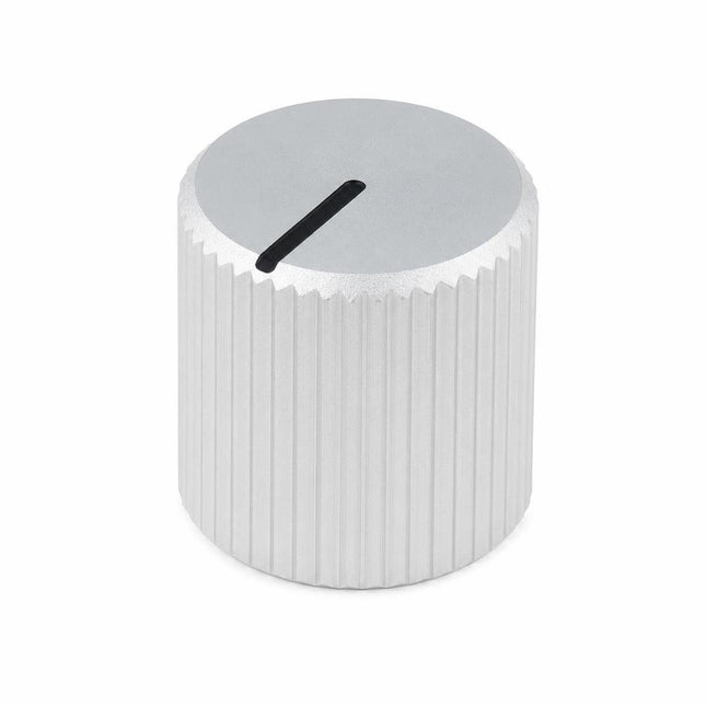 Buton potentiometru argintiu 13mm metalic