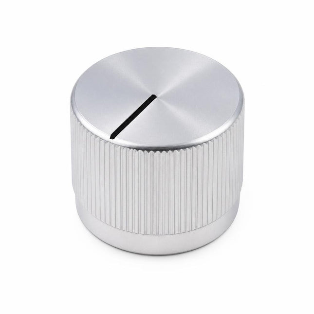 Buton potentiometru argintiu 23mm metalic
