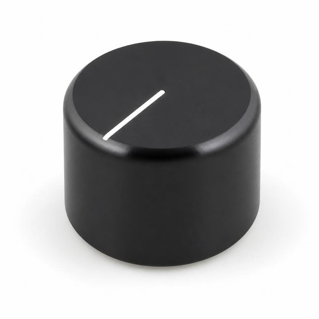 Buton potentiometru negru 23mm metalic