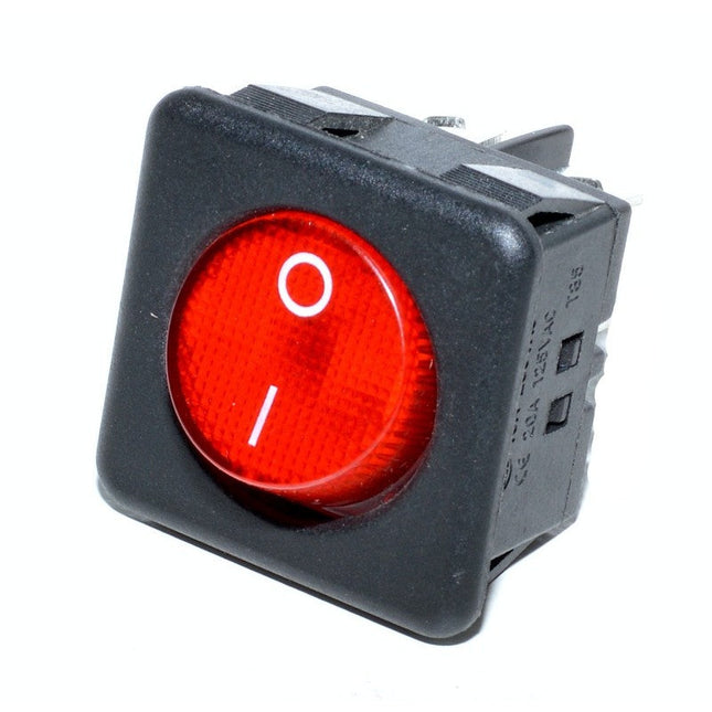 Buton intrerupator patrat negru rosu 2 - Aparataj electric