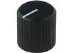 Buton potentiometru negru 13mm metalic