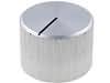 Buton potentiometru argintiu 23mm metalic