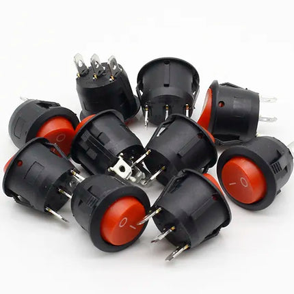 Buton intrerupator ON-OFF rosu 220v
