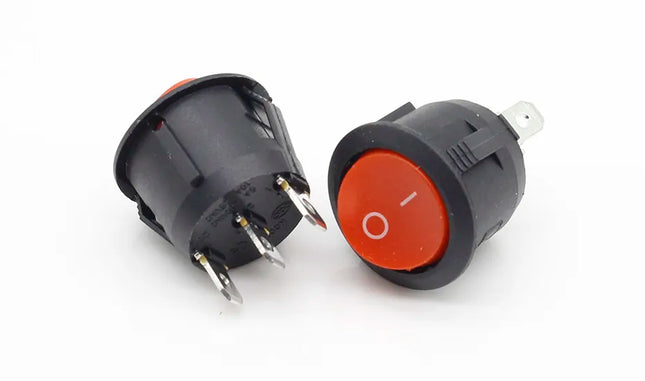 Buton intrerupator ON-OFF rosu 220v - Aparataj electric