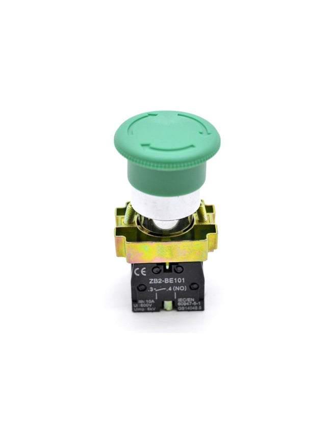 Buton motor 220V ciuperca retinere verde - Aparataj electric