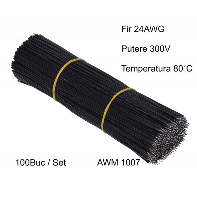Set cablu negru 15cm pentru conectare
