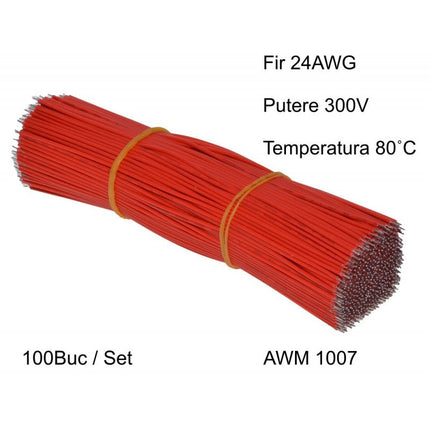 Set cablu rosu 15cm pentru conectare