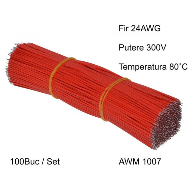Set cablu rosu 15cm pentru conectare