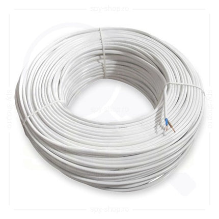 Cablu bifilar de 100M./Rola 2X0.75mm alb