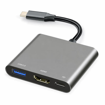 Cablu adaptor USB tip C tata la HDMI/ USB-A/ USB-C 3 in 1 Cable Converter  cablu 0,2 ml. New TED600274
