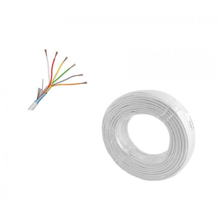 Cablu alarma 6 fire multifilare ecranate  fir masa CU 6 x 0,22 mm CEAM