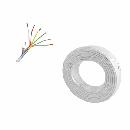 Cablu alarma 6 fire multifilare ecranate + fir masa CU 6 x 0,22 mm  rola 100ml CVSMq5 BBB