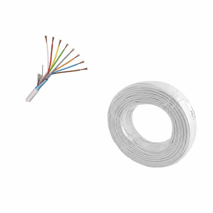 Cablu alarma 8 fire multifilare ecranate + fir masa CU 8 x 0,22 mm rola 100ml CVSMq5 BBB