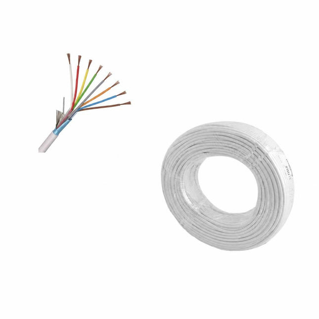 Cablu alarma 8 fire multifilare ecranate + fir masa CU 8 x 0,22 mm rola 100ml CVSMq5 BBB