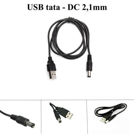 Cablu USB tata mufa 2.1DC 0.6m
