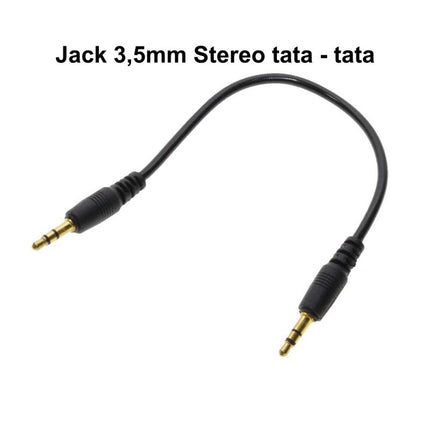 Cablu audio jack 3.5mm tata-tata 20 5mm 20cm