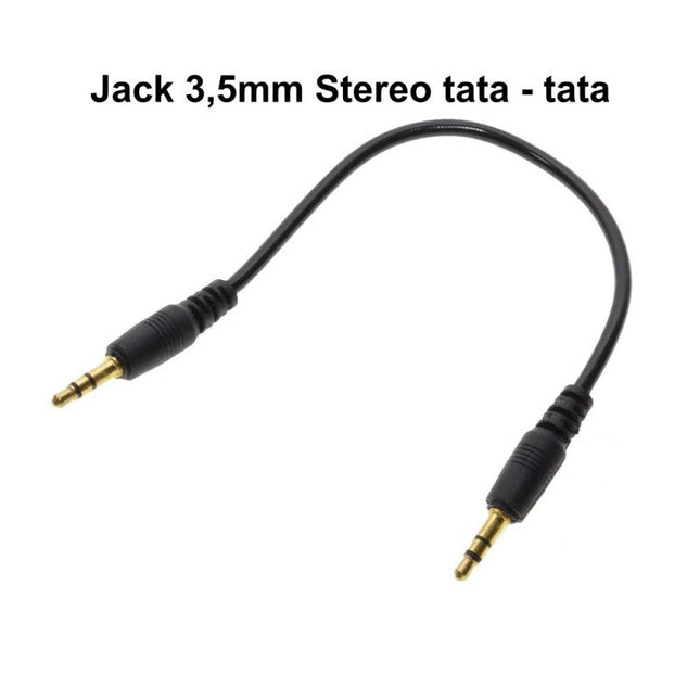 Cablu audio jack 3.5mm tata-tata 20 5mm 20cm