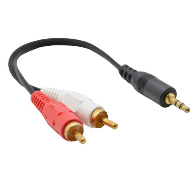 Cablu audio jack 3.5mm tata 2rca 5mm 15cm