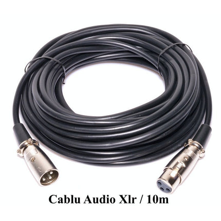 Cablu audio XLR tata mama 3pini 10m