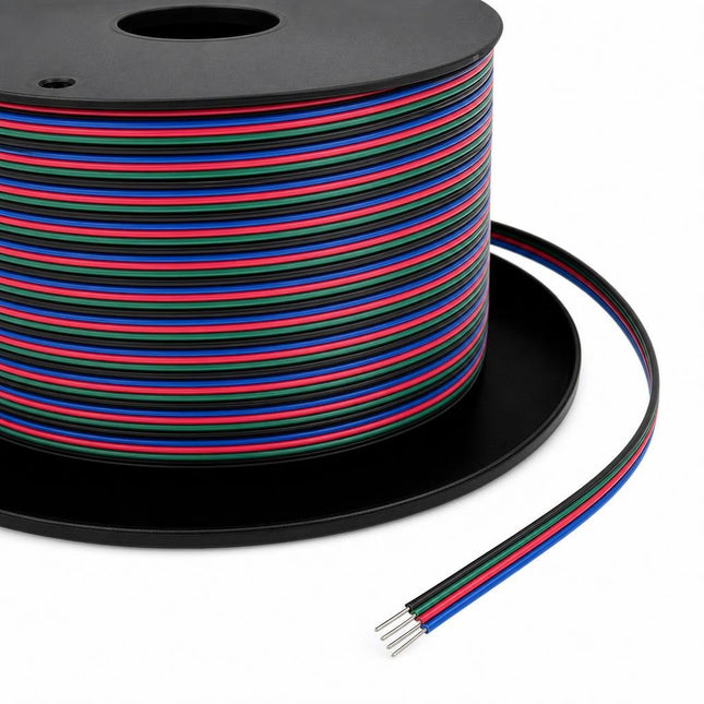 Cablu banda LED RGB, 4 fire, rola 100m