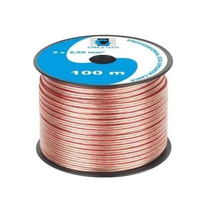 Cablu bifilar panglica transparent (tip siliconic) pentru boxe 2 x 2,5 KAB0360